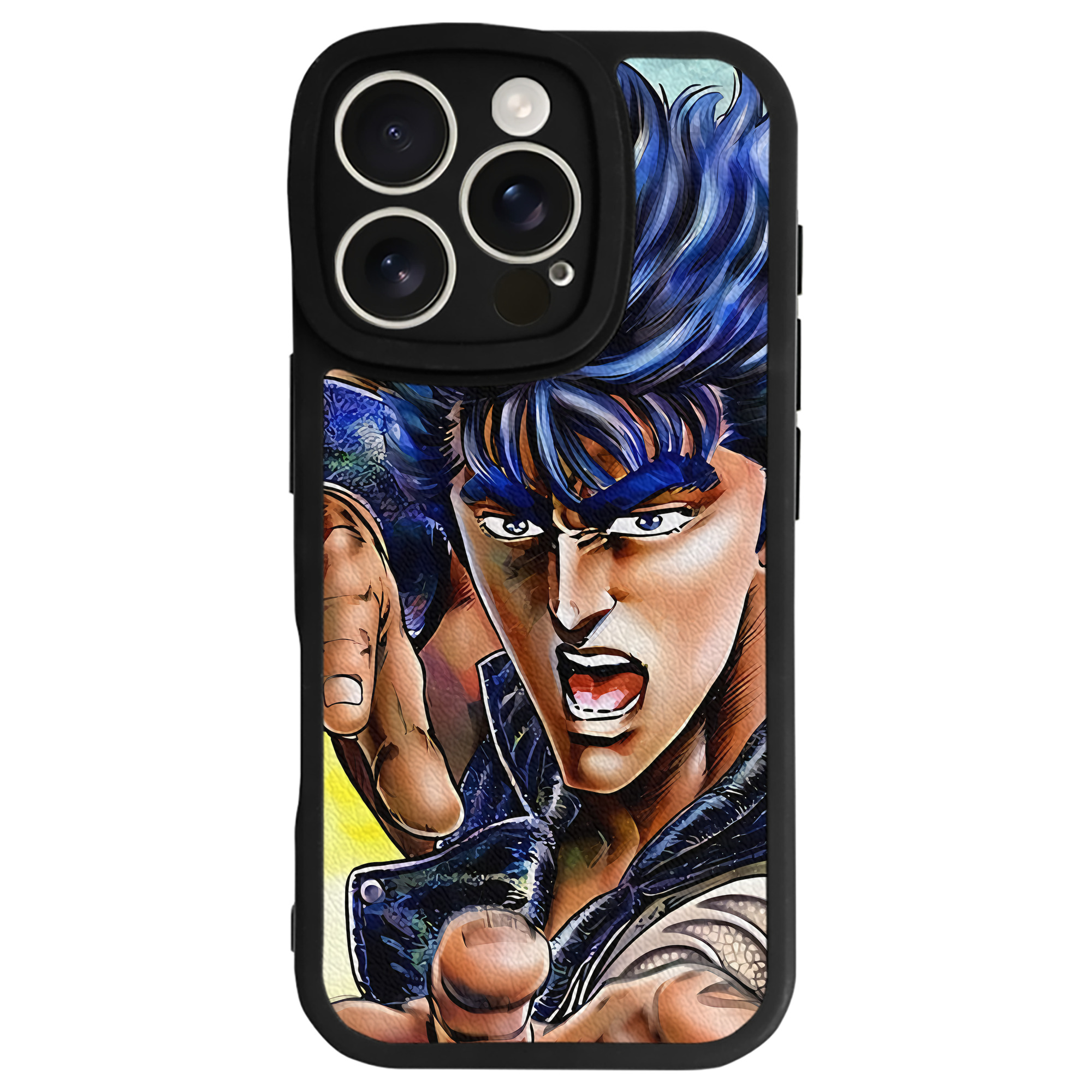 （画像用） 北斗の拳 Fist of the North Star 【iPhone 16シリーズ対応】シリコンスマホケース（レザー調） 材質：シリコン